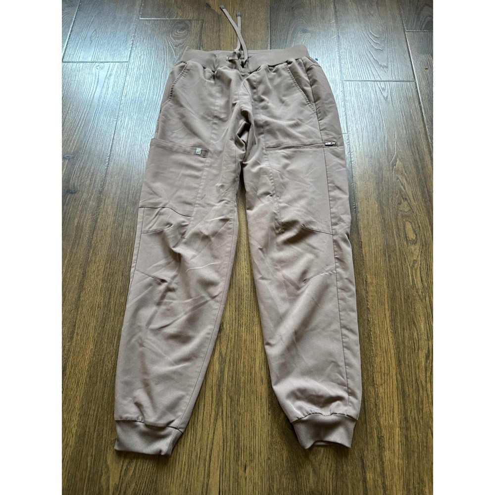 Fabletics Womens Joggers Mauve Brown Cargo Athletic Pants Small Drawstring